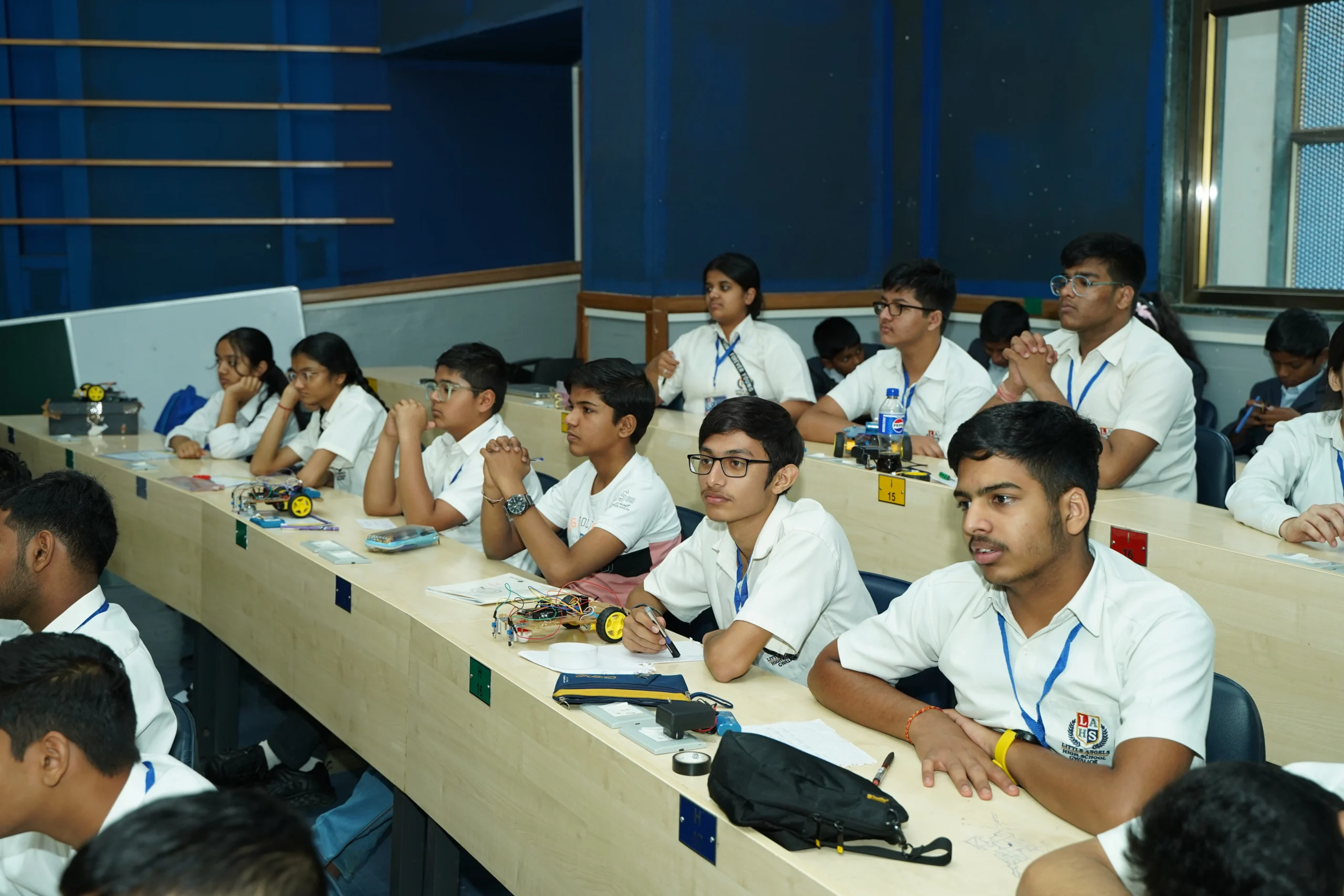 Students taking part in a Techradiance technical workshop
