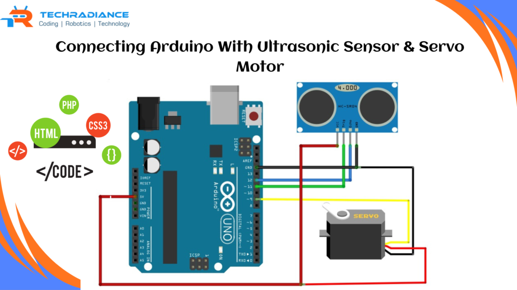 Arduino With Ultrasonic Sensor & Servo Motor